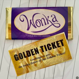Chocolatina Wonka Púrpura con Boleto Dorado(1pc)