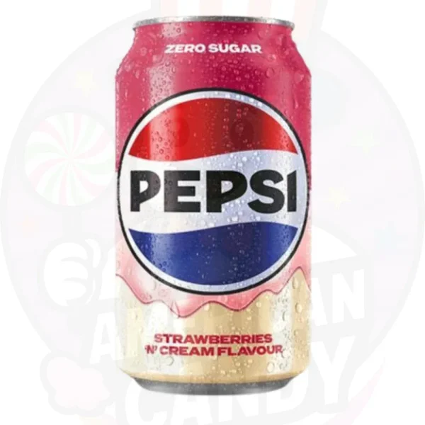 Pepsi Sabor Zero Azucar Fresas y Crema 330ml