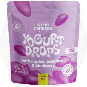 Star Candies Freeze Dried Yogurt Drops Apple Banana & Blueberry  25g