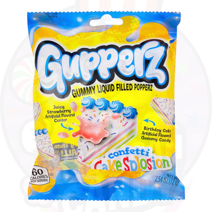 CANDY GUPPERZ  72 GR CONFETTI CAKESPLOSION PEG BAG