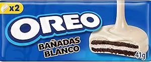Oreo Bañadas Blanco  Crema de Vainilla y Cobertura de Chocolate Blanco 41g