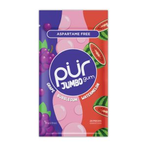 PUR Jumbo Gum Bubblegum Grape & Watermelon