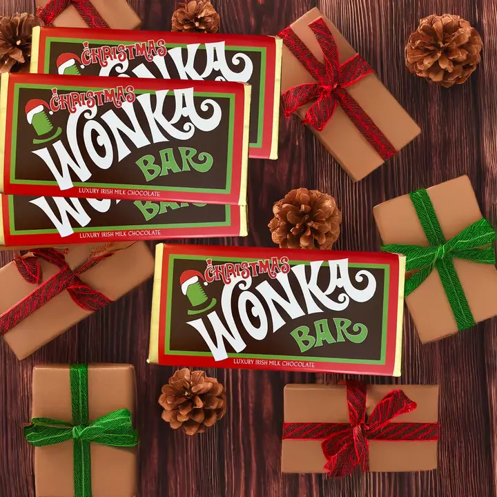 Barras WONKA de NAVIDAD PEQUEÑAS 50g