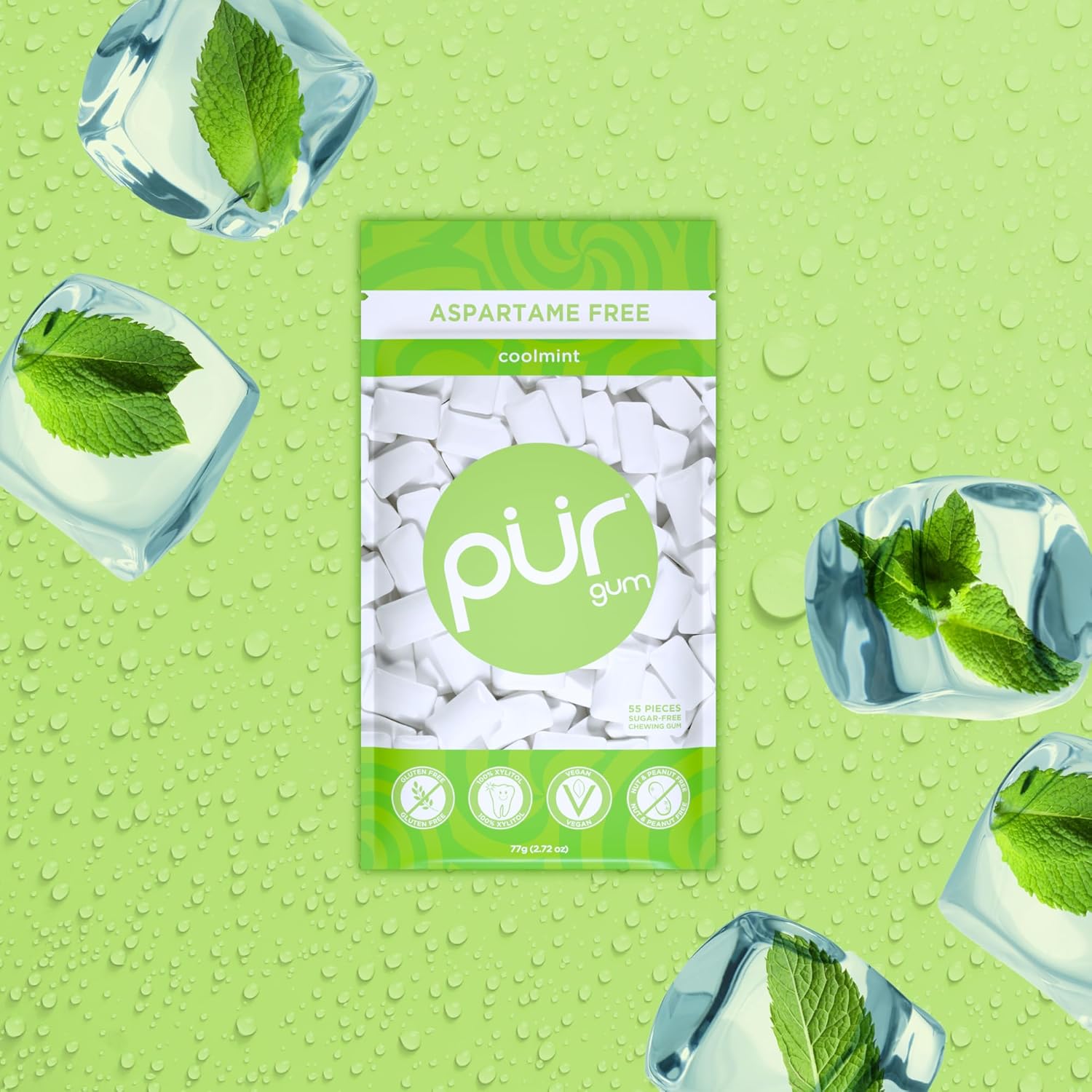 PUR Gum Coolmint Chicle Natural Sin Azúcar
