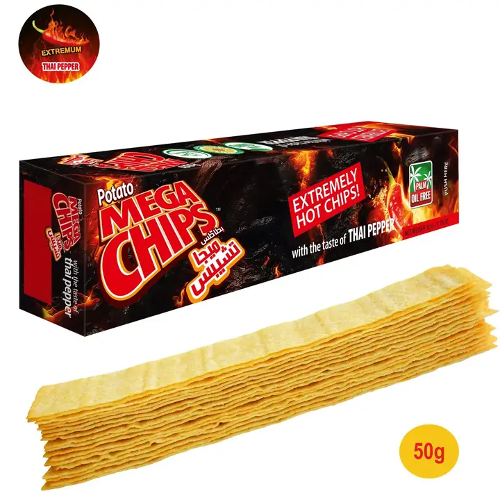 Mega Chips Papa con Sabor Extremum sabor Thai Pepper 50gr